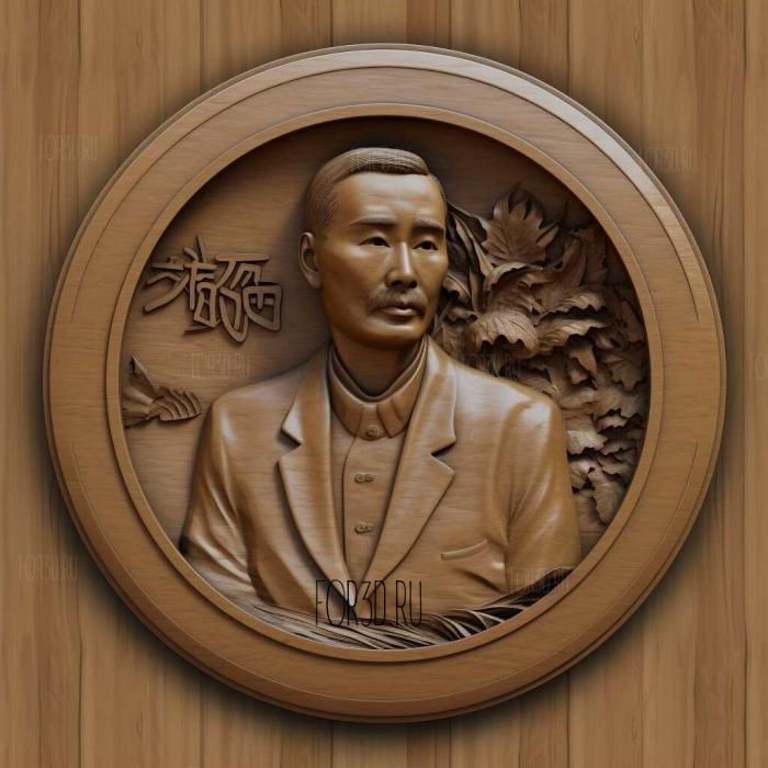 Sun Yat sen 1 stl model for CNC